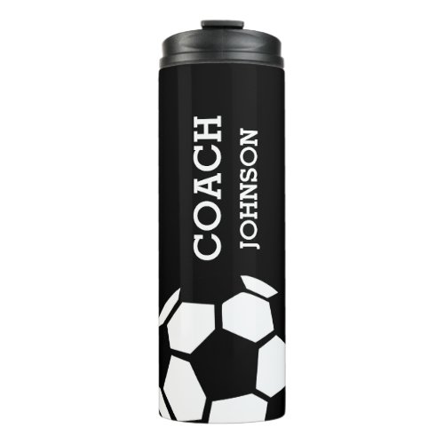 Soccer Coach Personalized Trendy Modern Stylish Thermal Tumbler