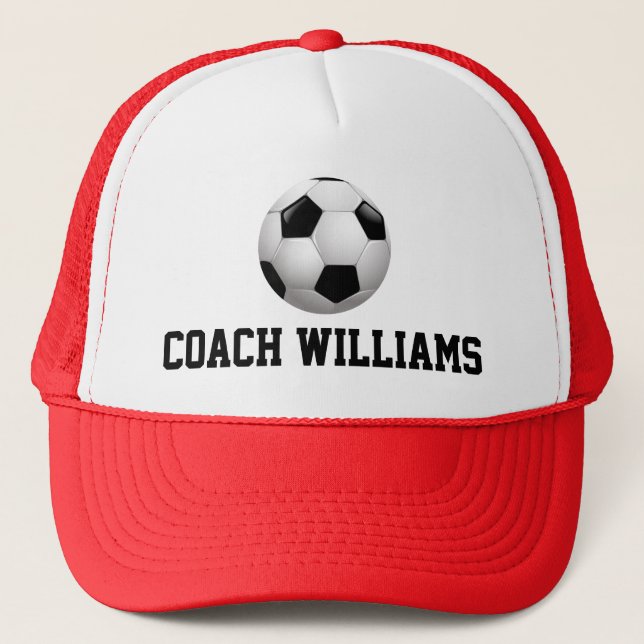 Soccer Coach Personalized Trucker Hat (Front)
