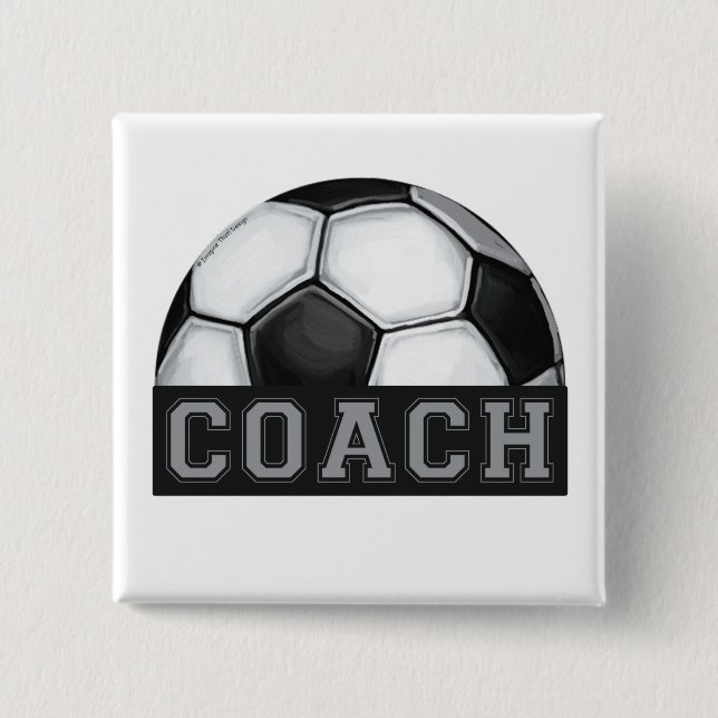 Soccer Coach Pinback Button (Front)