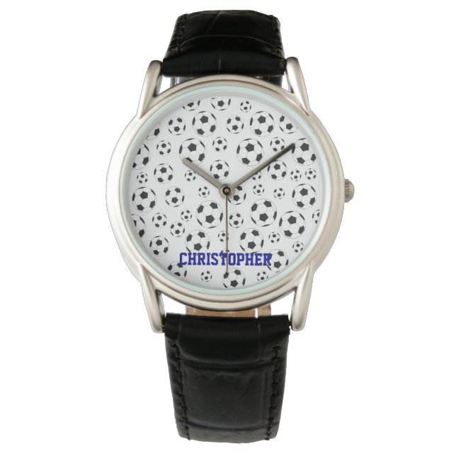 Soccer coach player white and black watch (Front)