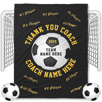 Soccer Coach Present In Your Colors Soccer Blanket by YourSportsGifts at Zazzle