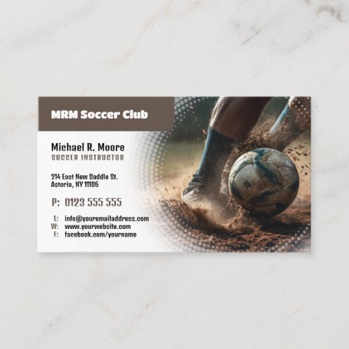 Soccer Coach  Professional Instructor Business Card