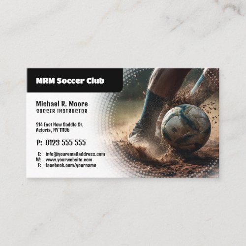 Soccer Coach  Professional Instructor Business Card