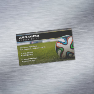 Soccer Coach Professional Instructor Business Card Magnet