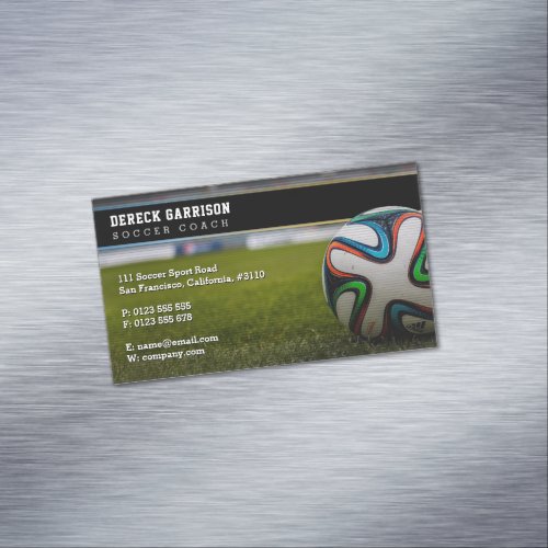 Soccer Coach  Professional Instructor Business Card Magnet