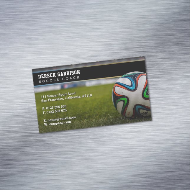 Soccer Coach | Professional Instructor Business Card Magnet (In Situ)