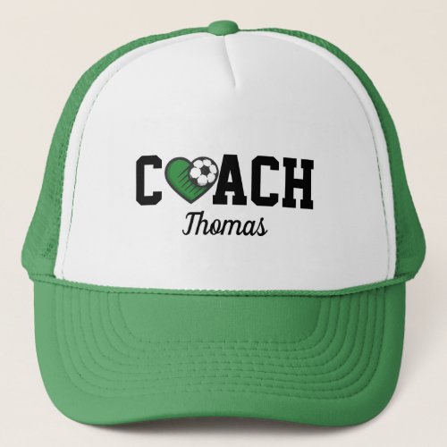 Soccer Coach Professional Name  Heart Ball Cool  Trucker Hat