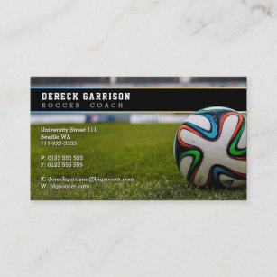 Soccer Coach   Professional Sports Business Card