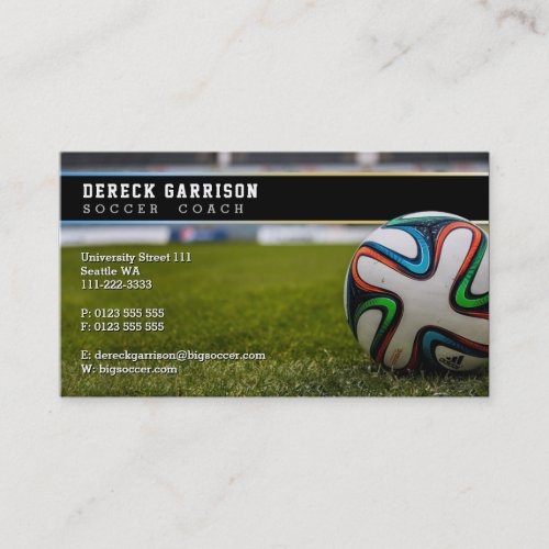 Soccer Coach  Professional Sports Business Card