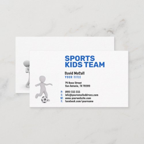 Soccer Coach  Professional Sports Business Card