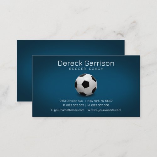 Soccer Coach  Professional Sports Business Card