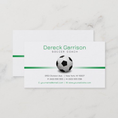 Soccer Coach  Professional Sports Business Card