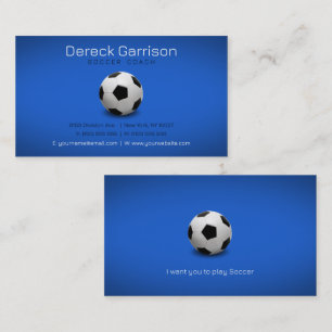 Soccer Coach   Professional Sports Business Card