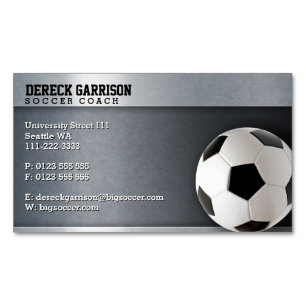 Soccer Coach Professional Sports Business Card Magnet