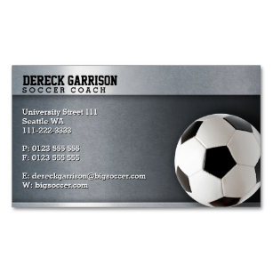 Soccer Coach   Professional Sports Business Card Magnet