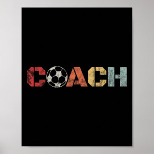 Soccer Coach Retro Vintage Instructional Soccer By Poster