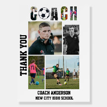 Soccer Coach Senior Night Graduation Sports Poster