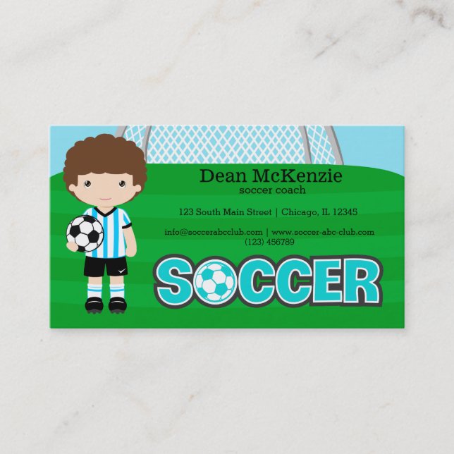 Soccer coach/Soccer player Business Card (Front)