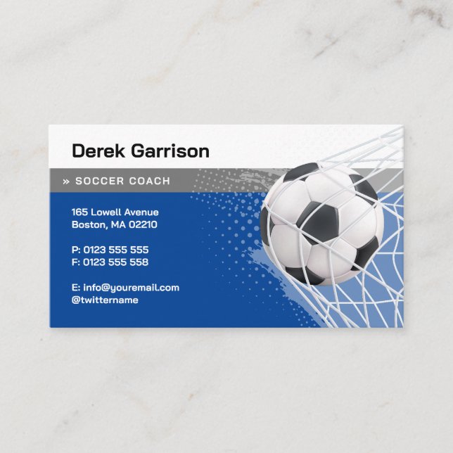 Soccer Coach | Sport Instructor Business Card (Front)