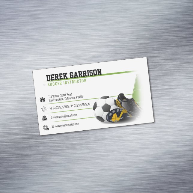 Soccer Coach | Sports Gifts Business Card Magnet (In Situ)