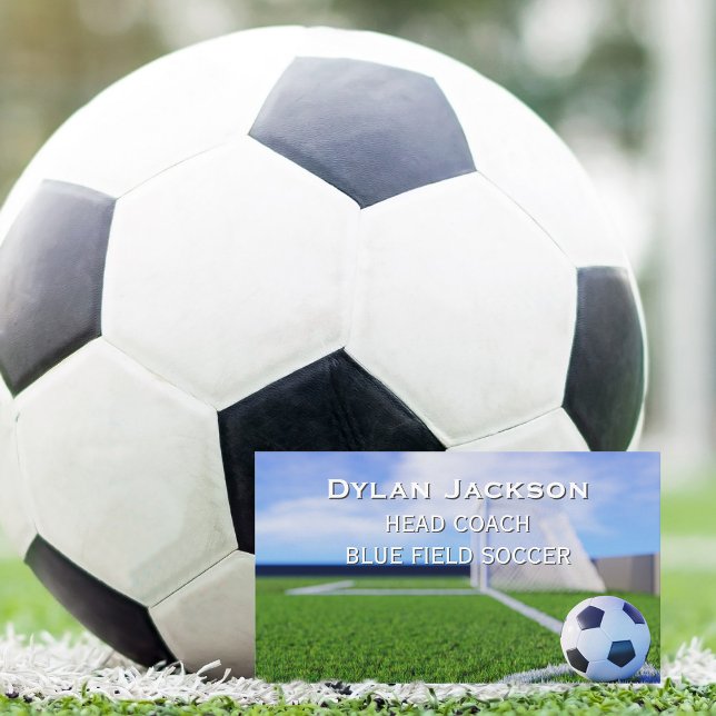 Soccer Coach Sports Stadium Photograph Business Card (Creator Uploaded)