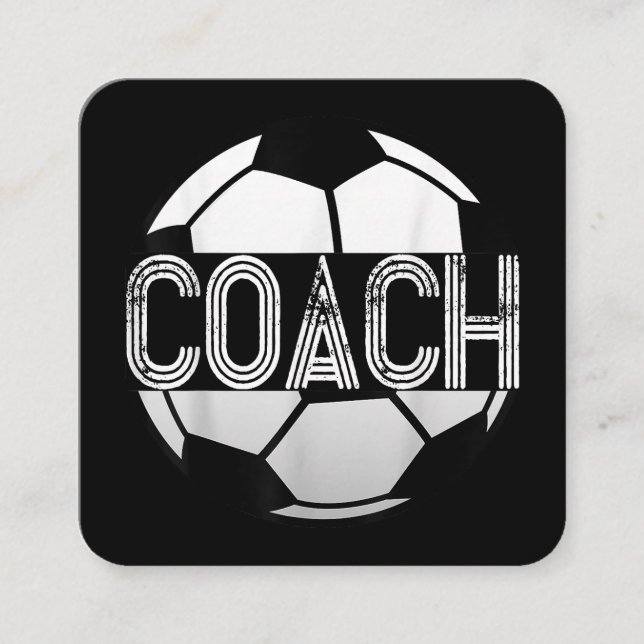 Soccer Coach T-Shirt Great Sports Coaching Square Business Card (Front)