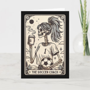 Soccer Coach Tarot Card Halloween Skeleton Soccer