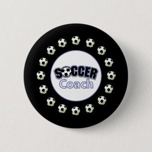 Soccer Coach Thank You, Balls Pinback Button