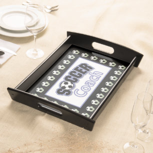 Soccer Coach Thank You, Balls Serving Tray
