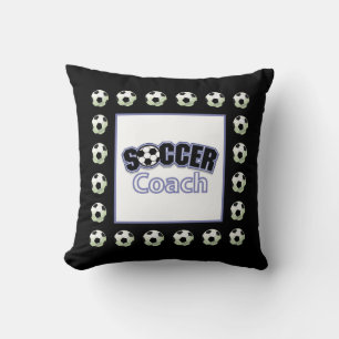 Soccer Coach Thank You, Balls Throw Pillow