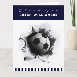 Soccer Coach Thank You Card