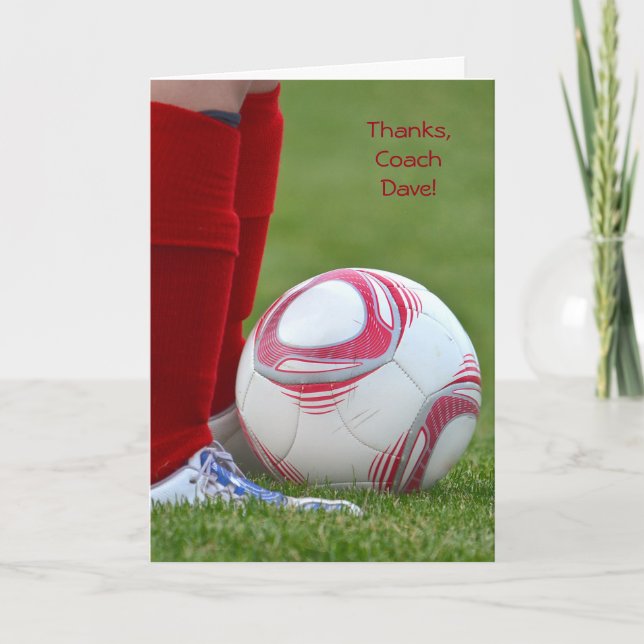 Soccer Coach Thank You Card (Front)