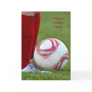 Soccer Coach Thank You Card