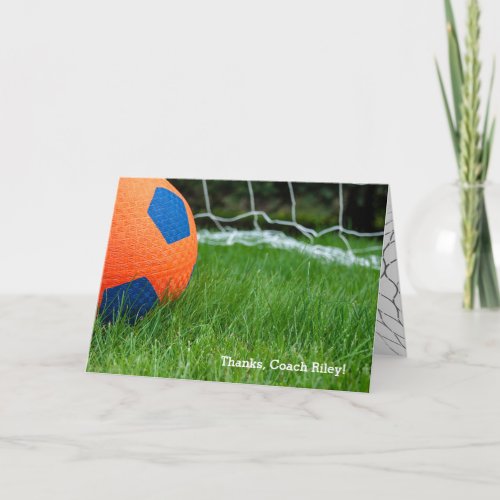 Soccer Coach thank you Card