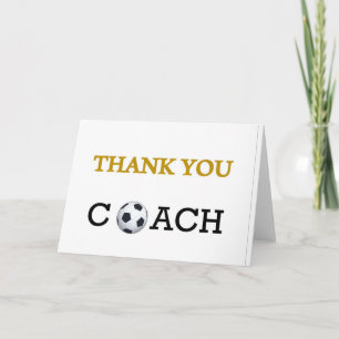 Soccer Coach Thank you card
