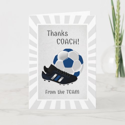 Soccer Coach Thank You From the Team