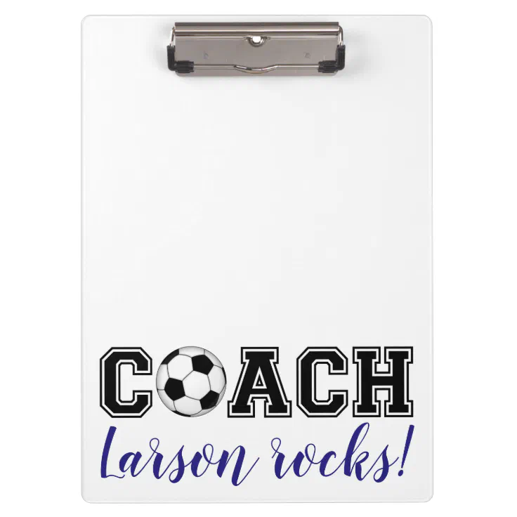 Soccer coach thank you gift clip board! clipboard | Zazzle