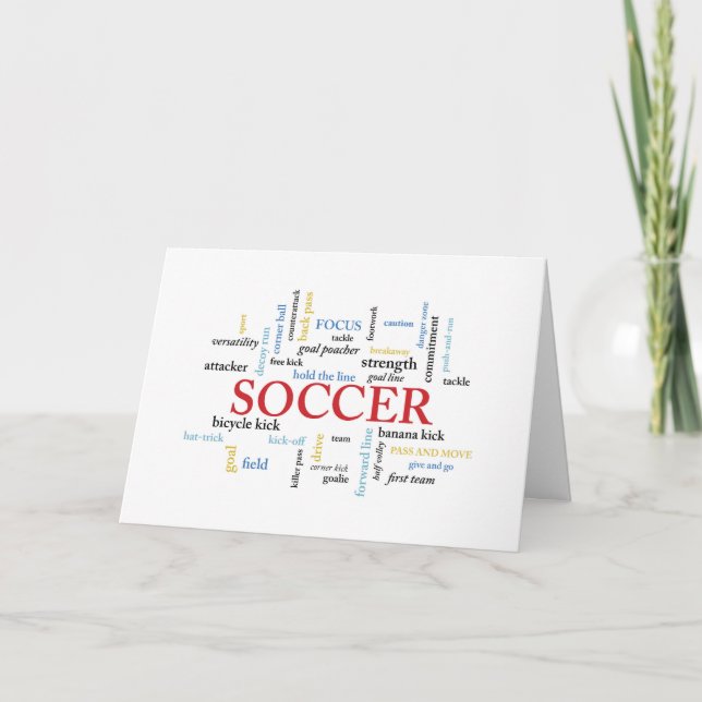 Soccer Coach Thank You in Words (Front)