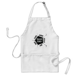 Soccer Coach Thanks Large Ball Adult Apron