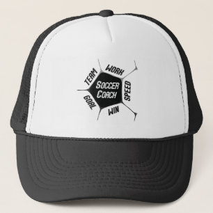 Soccer Coach Thanks Large Ball Trucker Hat