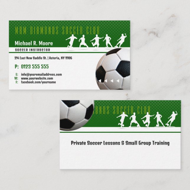 Soccer Coach Trainer | Sports Gifts Business Card (Front/Back)