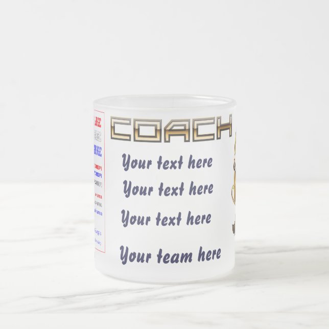 Soccer Coach View Hints Frosted Glass Coffee Mug (Center)