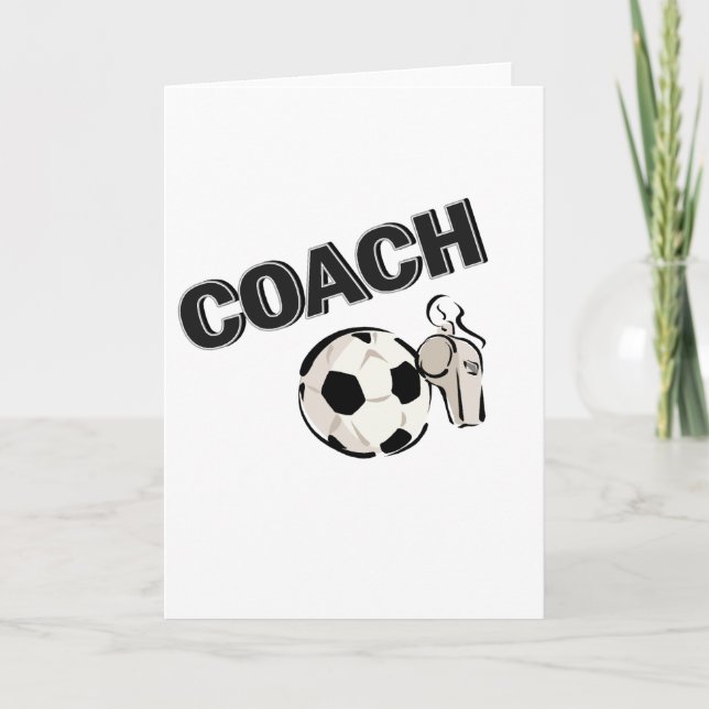 Soccer Coach (Whistle/Ball) Holiday Card (Front)