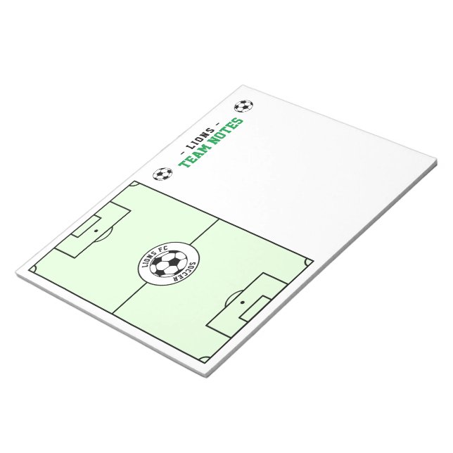 Soccer Coaching Team Planner Notepad (Angled)