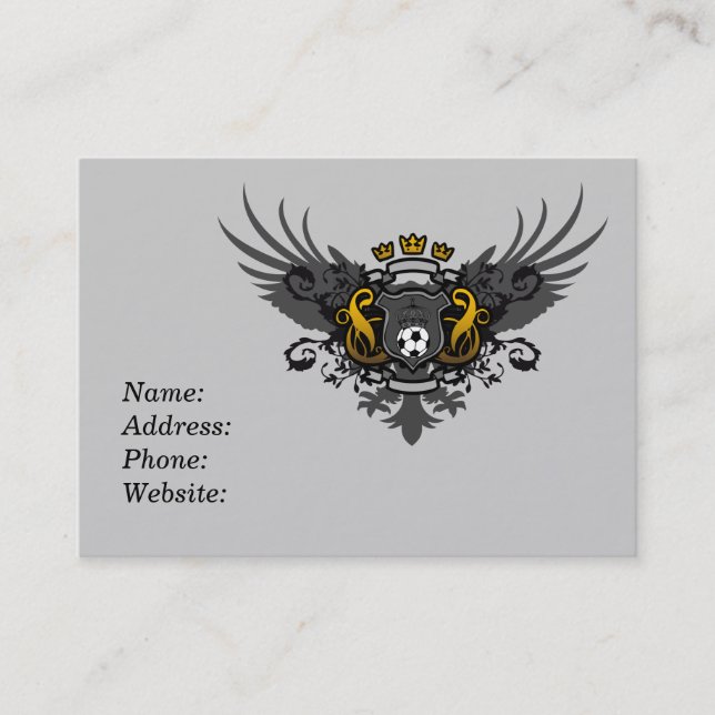 Soccer Coat of Arms Business Card (Front)