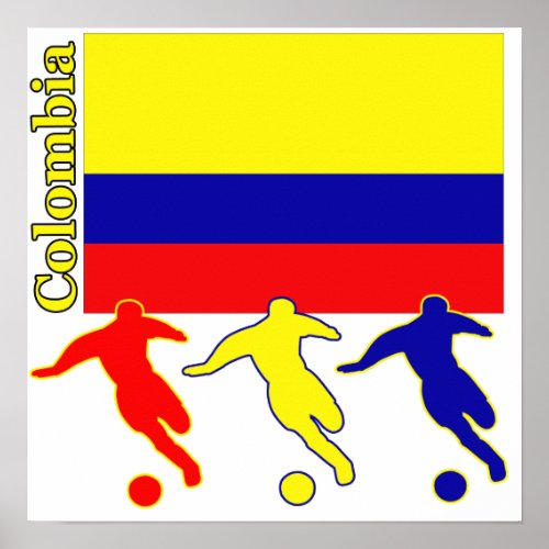 Soccer Colombia Poster
