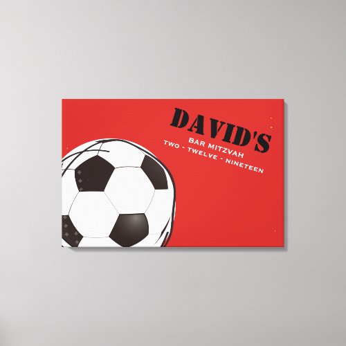 SOCCER COLORED Bar Bat Mitzvah Sign In Board