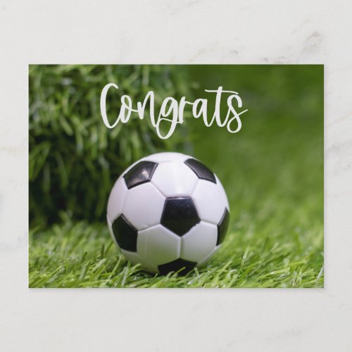 Soccer Congratulations for player and Soccer fan  Postcard