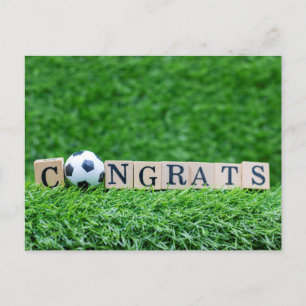 Soccer Congratulations for player and Soccer fan  Postcard