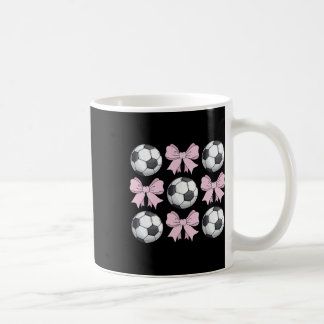 Soccer Coquette Bow Cute Soccer Graphic For Girls Coffee Mug